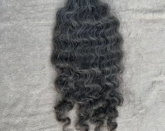 Grey Deep Curly Human Hair Bundles
