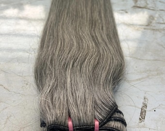 Black and Grey Human Hair Extensions