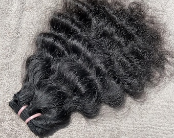 Deep curly human hair weave extensions