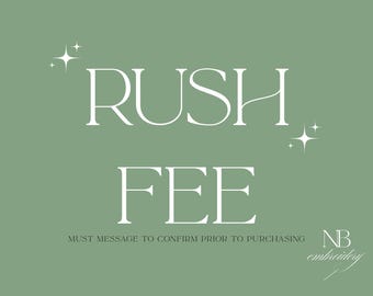 Rush Order - ADD-ON ONLY