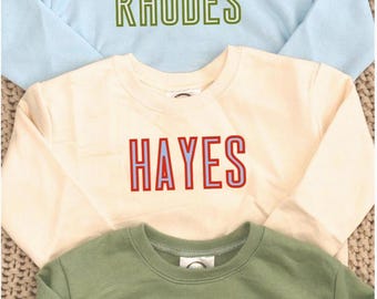 Embroidered Toddler + Kids Sweatshirt