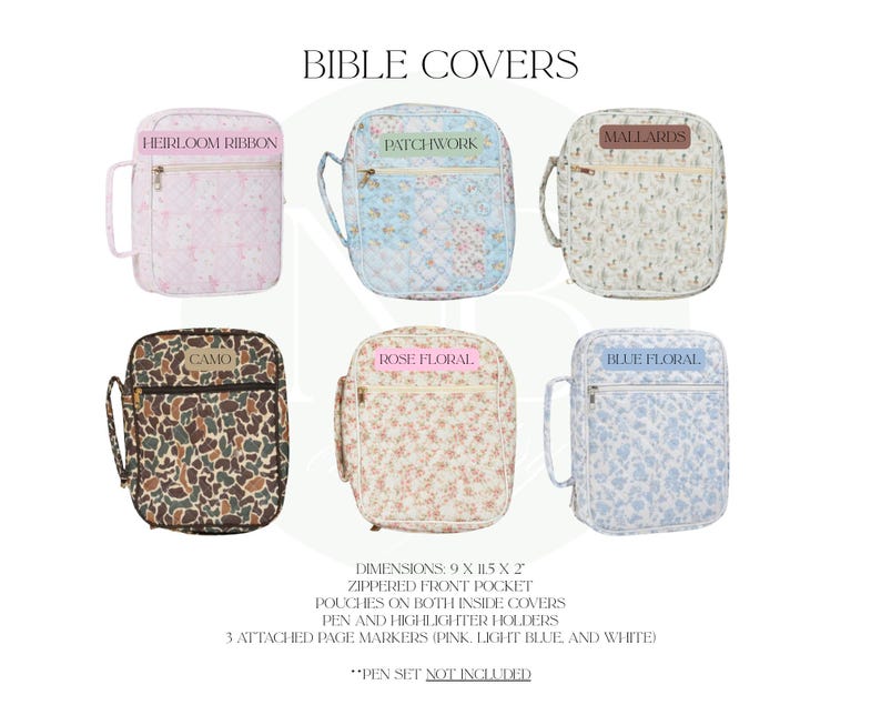 Bible Cover - Embroidered Bible Carrying Case image 2