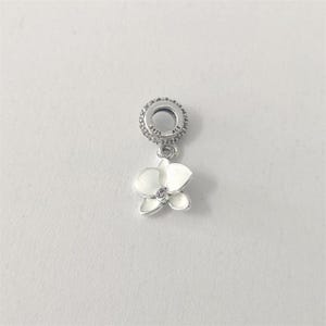 pandora berlock sterlingsilver vit orkidéhänge berlock