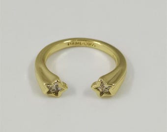 pandora gold plated shooting stars open ring