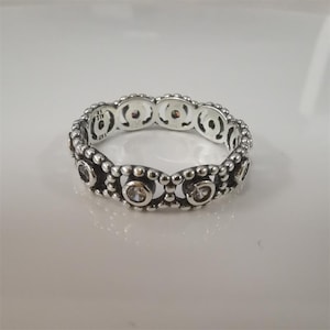new pandora s925 silver ale ring her majesty clear cz's