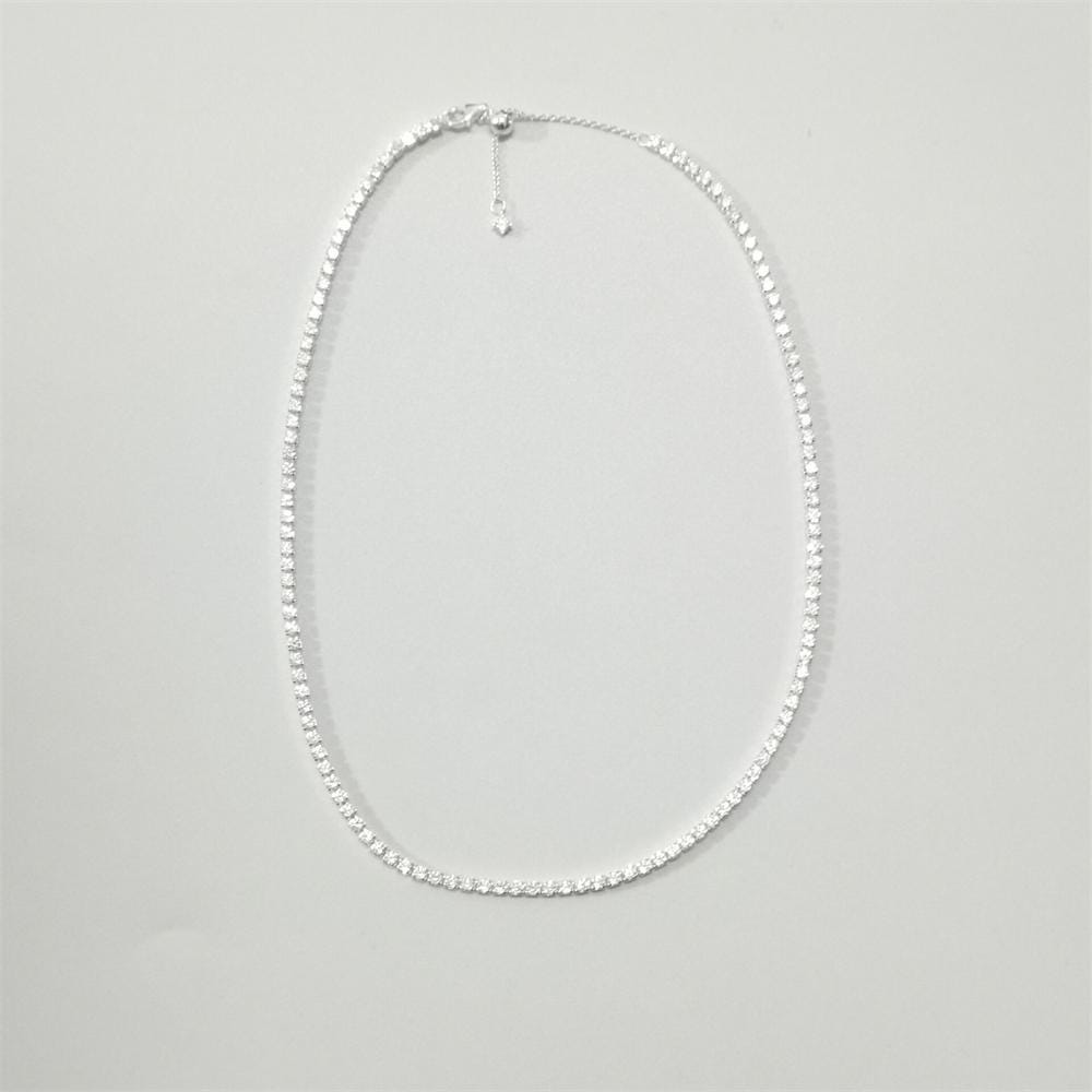 Collana Donna Con Ciondolo Blocco Aperto In Argento 925 E Zirconi &ndash; Gioiello Choker
