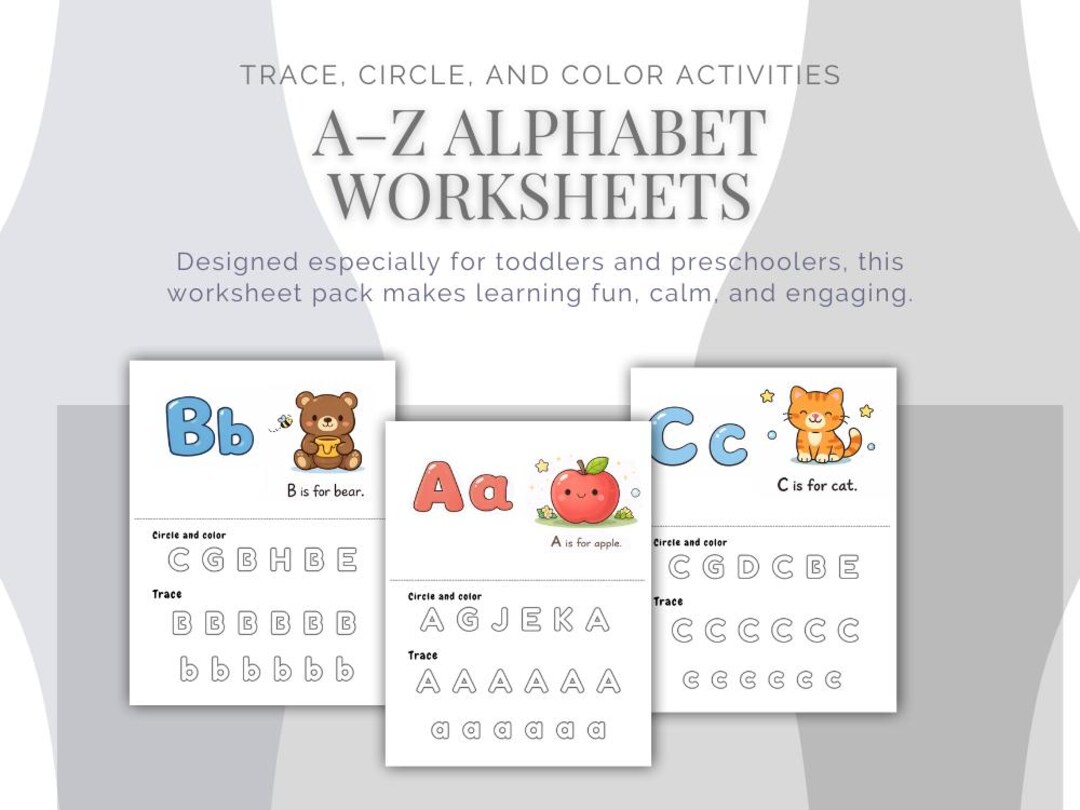 Bubble ABC Printable | Toddler & Preschool Alphabet Worksheets (PDF ...