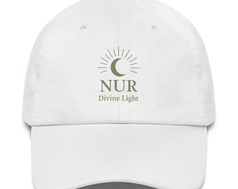 NUR Divine Light Embroidered Dad Hat | Unisex Cotton Twill Cap