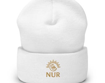 Embroidered Beanie Hat - NUR Symbol Knit Cap