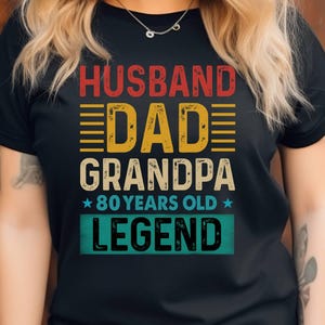 80th Birthday Mens T-Shirt, Vintage 1944 Classic Top, Personalized Legend Since 1944 Shirt Gift for Dad