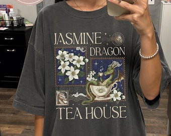Camiseta de la Casa del Té del Dragón Jasmine, inspirada en el tío Iroh, camiseta de Avatar de algodón suave, ropa de fandom de The Last Airbender, regalo informal para fans.