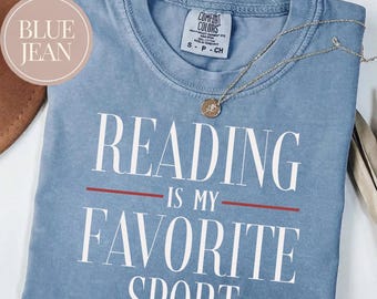 Camiseta "Leer es mi deporte favorito", Camiseta para amantes de los libros, Camiseta de bibliotecario, Regalo para amantes de los libros, Camiseta de lectura, Regalo para amantes de los libros, Ratón de biblioteca, Regalos para lectores