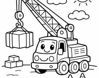 Vehicle Coloring Book for Kids | Truck, Train, Car (PDF)