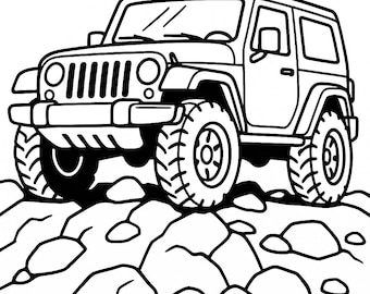 Kids Car Coloring Pages | 4 Printable Coloring Sheets for Boys | Simple Vehicle Outlines |