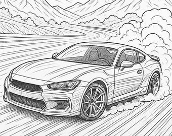 Car Coloring Pages | Boys, Teens Printable Activity (PDF)