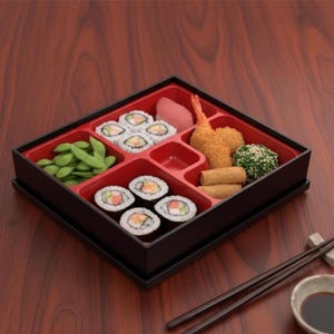 Japanese Bento Box - 5 Compartment Reusable Lunch Container