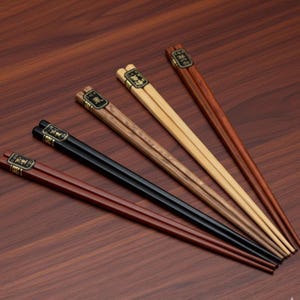 Set di bacchette in legno di faggio fatte a mano – Stoviglie giapponesi ecologiche