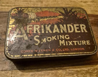 Vintage Afrikander Smoking Mixture Tin