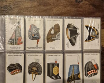 John Player and Sons Military Head-Dress Cigarette cards FULL SET COMPLETE 1931