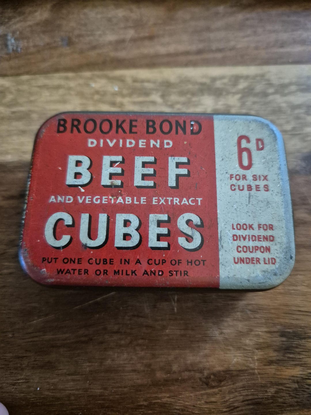 Brooke Bond Dividend Beef and Vegetable Extract Cubes Vintage Tin - Etsy