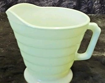 Vintage Hazel Atlas Moderntone Platonite Pastel Green Creamer