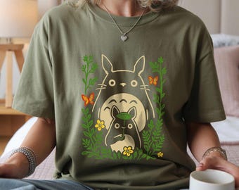 Vintage Totoro Forest Sweatshirt Hoodie, Studio Ghibli Inspired Anime Top, My Neighbor Totoro Gift, Anime Fan Gift