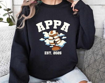 Cute Flying Creature Hoodie Vintage College Style Graphic Sweater, Cozy Aesthetic Pullover, Appa Sweatshirt, Anime Aesthetic Gift for Fans