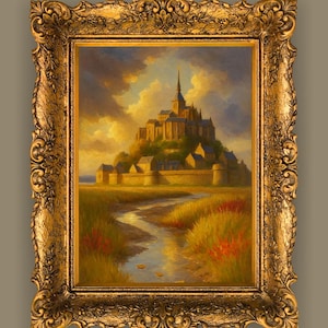 Mont Saint Michel Painting - Etsy