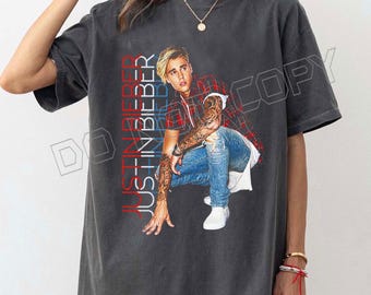Comfort Colors Justin Bieber T-Shirt ,SWAG Launch Exclusive, Vintage Style Fan Tee ,Hailey Bieber shirt, Justin Bieber tour Bieberchella
