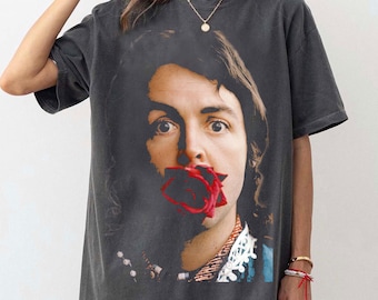 Comfort Colors Paul McCartney Tour T Shirt The Beatles Art Vintage Poster Tee Unisex Women's Men's TShirt