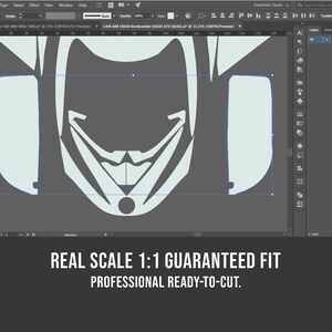 Can-Am Bombardier DS650 Vector Template 1:1 Real Scale | ATV Quad Graphic Kit Wrap Stencil | eps ai pdf svg dxf cdr | Commercial Use imagen 3