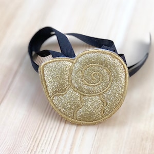 Ursula inspired Shell Necklace- Embroidered Glitter Dress Up Accessory