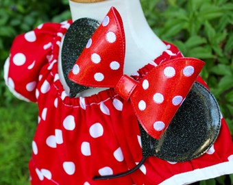 Minnie Inspired Glitter Vinyl Ears