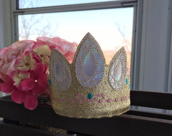 Rapunzel-inspired Gold Glitter Crown - The Lost Princess- Glitter and Felt Dress Up Accessory