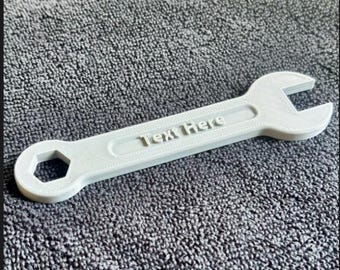 Personalized 3D Printed Wrench | Custom Text Tool Gift, Desk Decor