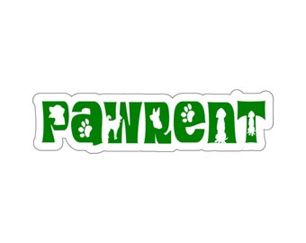 Pawrent sticker in blue