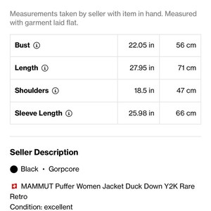 MAMMUT Puffer Women Jacket Duck Down Y2K Rare Retro size L image 10
