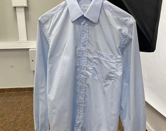 Camisa vintage de manga larga Brioni de los años 90, fabricada en Italia, talla M.