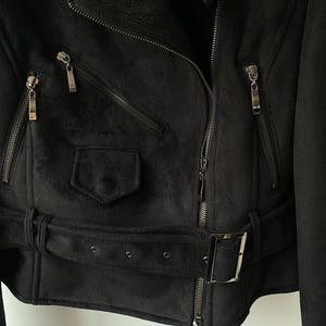 Chaqueta vintage Von Dutch Motor de piel sintética de oveja imagen 8
