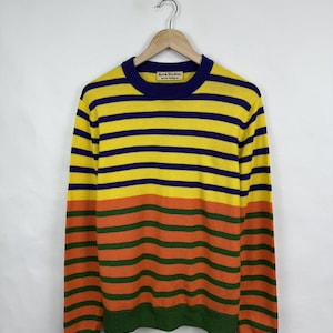 Acne Studios Jacob Dahlgren Wool Laine Striped Sweater Y2K size S/M image 3
