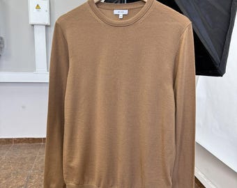 Jersey de lana de lujo Reiss de manga larga, estilo retro exclusivo Y2K, talla M.