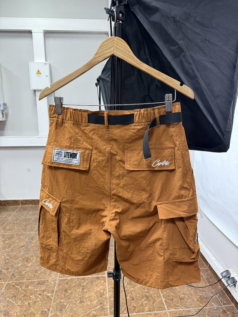 Y2K Corteiz Alcatraz Cargo Shorts Multipocket Rare image 1