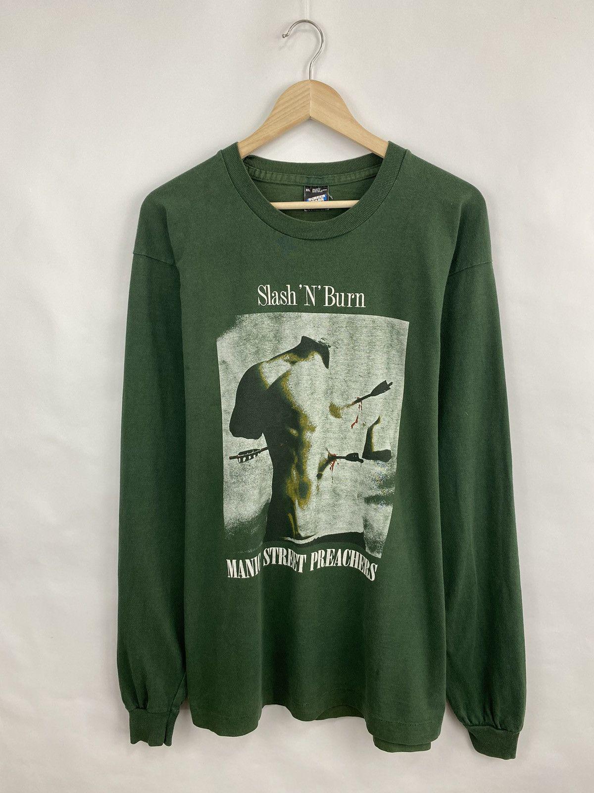 Vintage 90s Manic Street Preachers Slash N Burn Long Sleeve Size