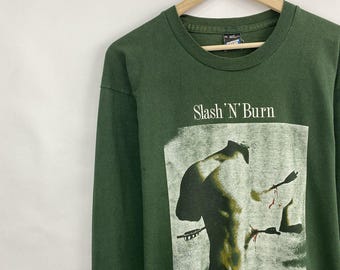 Vintage 90s Manic Street Preachers Slash N Burn Long Sleeve Size
