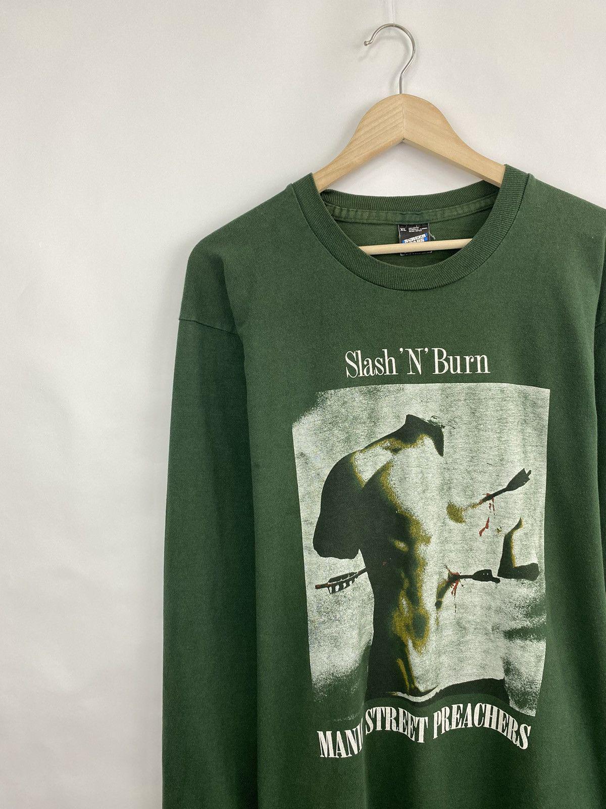 Vintage 90s Manic Street Preachers Slash N Burn Long Sleeve Size