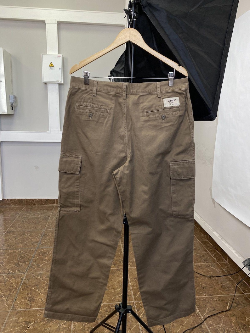 Vintage Y2K Avirex tactische militaire cargobroek, zeldzaam, maat 34 afbeelding 1