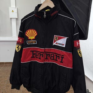 Vintage 90s Ferrari Scuderia Formula Uno F1 Shell Jacket size L