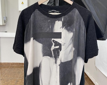 Y2K Allsaints Bjork Style Silk Wool T-Shirt Rare Retro Hype size M