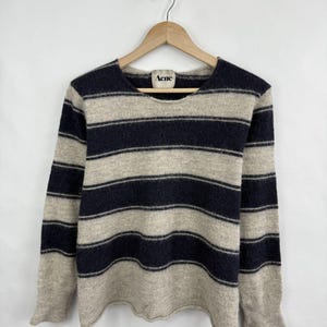 Y2K Acne Studios Alpaca Wool Striped Sweater size L/XL image 3