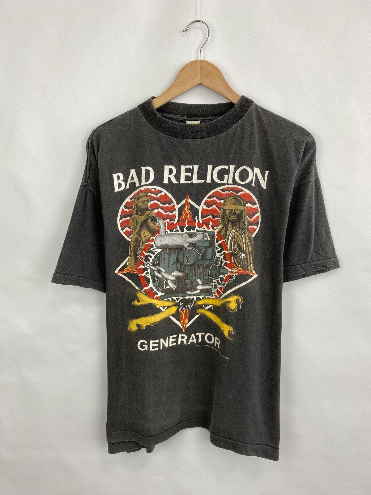 ヴィンテージ 1992 Bad Religion Generator Rock Bend Tシャツ レア 